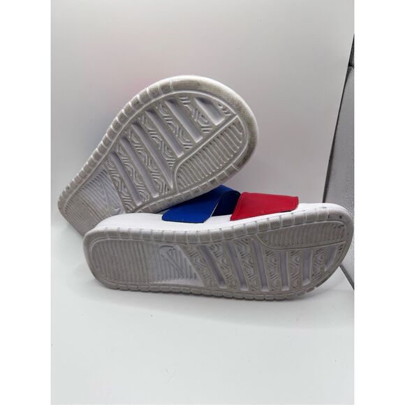 Nike Women's Benassi Duo Ultra Slides SANDAL White/Red/Blue size 6 - Picture 2 of 5